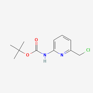 Chemical structure of tert-Butyl (6-(chloromethyl)pyridin-2-yl)carbamate