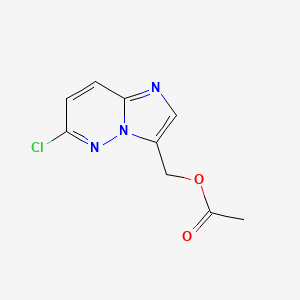 Chemical structure of (6-Chloroimidazo[1,2-b]Pyridazin-3-yl)Methyl Acetate
