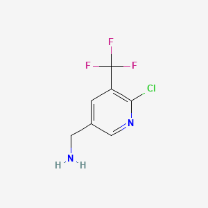 Chemical structure of (6-Chloro-5-(trifluoromethyl)pyridin-3-yl)methanamine