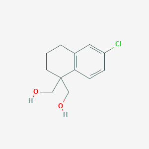 Chemical structure of (6-Chloro-1,2,3,4-tetrahydronaphthalene-1,1-diyl)dimethanol