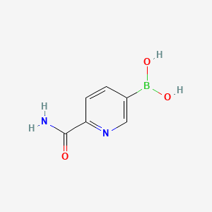Chemical structure of (6-Carbamoylpyridin-3-yl)boronic acid