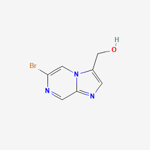 Chemical structure of (6-Bromoimidazo[1,2-a]pyrazin-3-yl)methanol