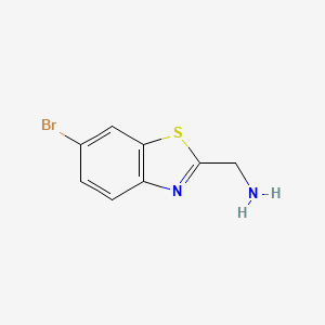 Chemical structure of (6-Bromobenzo[d]thiazol-2-yl)methanamine