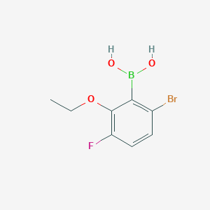 Chemical structure of (6-Bromo-2-ethoxy-3-fluorophenyl)boronic acid