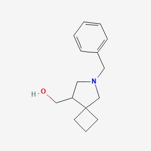 Chemical structure of (6-benzyl-6-azaspiro[3.4]octan-8-yl)methanol