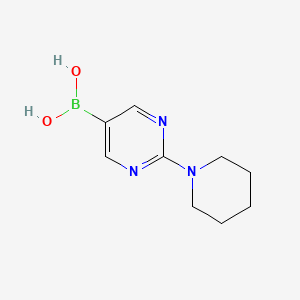 Chemical structure of (6-(Piperazin-1-yl)pyridin-3-yl)boronic acid