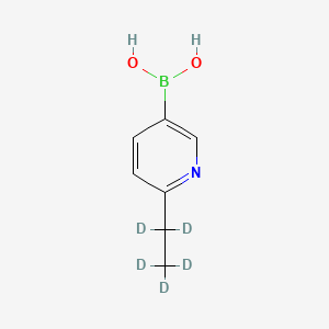 Chemical structure of (6-(ethyl-d5)pyridin-3-yl)boronic acid