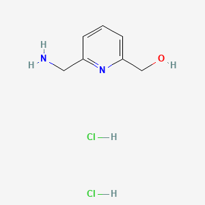 Chemical structure of (6-(Aminomethyl)pyridin-2-yl)methanol dihydrochloride