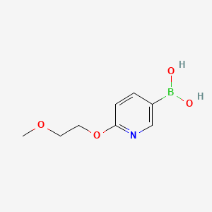 Chemical structure of (6-(2-Methoxyethoxy)pyridin-3-yl)boronic acid