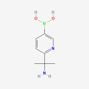 Chemical structure of (6-(2-aminopropan-2-yl)pyridin-3-yl)boronic acid