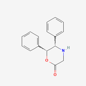Chemical structure of (5S,6R)-5,6-Diphenyl-2-morpholinone