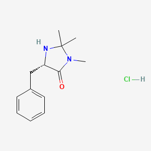 Chemical structure of (5S)-2,2,3-Trimethyl-5-benzyl-4-imidazolidinone Hydrochloride