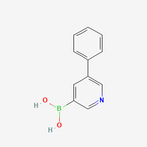 Chemical structure of (5-Phenylpyridin-3-yl)boronic acid