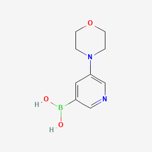 Chemical structure of (5-Morpholinopyridin-3-yl)boronic acid