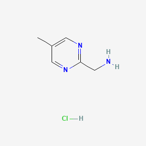 Chemical structure of (5-Methylpyrimidin-2-yl)methanamine hydrochloride