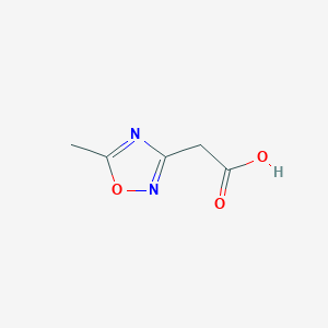 Chemical structure of (5-Methyl-1,2,4-oxadiazol-3-yl)acetic acid