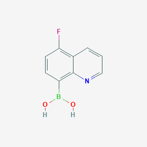 Chemical structure of (5-Fluoroquinolin-8-yl)boronic acid