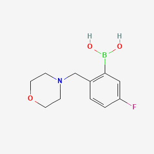 Chemical structure of (5-Fluoro-2-(morpholinomethyl)phenyl)boronic acid