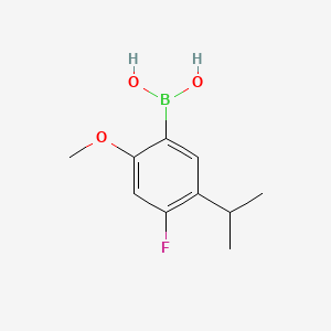 Chemical structure of 5-Fluoro-2-(isopropoxymethyl)phenylboronic acid