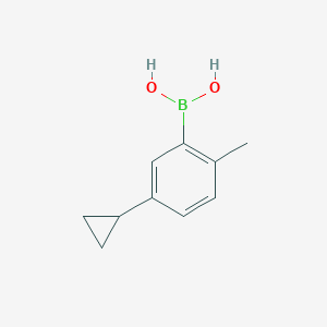 Chemical structure of 5-Cyclopropyl-2-methylphenylboronic acid