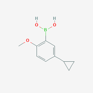 Chemical structure of 5-Cyclopropyl-2-methoxyphenylboronic acid