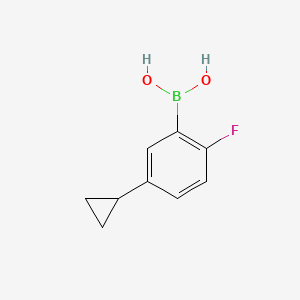 Chemical structure of 5-Cyclopropyl-2-fluorophenylboronic acid
