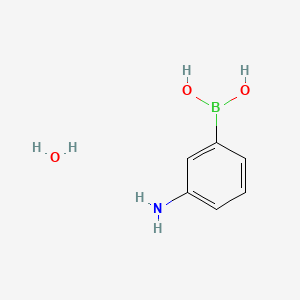 Chemical structure of (5-Cyano-5-methyl)tetrahydrofuran-3- boronic acid