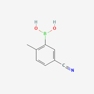 Chemical structure of 5-Cyano-2-methylphenylboronic acid
