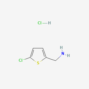Chemical structure of (5-Chlorothiophen-2-yl)methanamine hydrochloride
