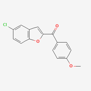 Chemical structure of (5-Chlorobenzofuran-2-yl)(4-methoxyphenyl)methanone