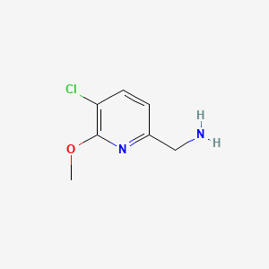 Chemical structure of (5-Chloro-6-methoxypyridin-2-yl)methanamine