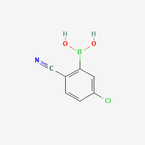 Chemical structure of 5-Chloro-2-cyanophenylboronic acid