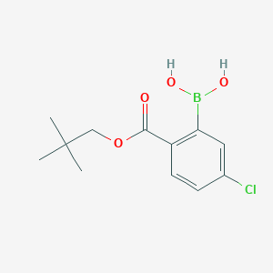 Chemical structure of (5-Chloro-2-((neopentyloxy)carbonyl)phenyl)boronic acid
