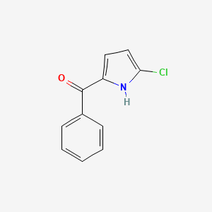 Chemical structure of (5-chloro-1H-pyrrol-2-yl)(phenyl)methanone