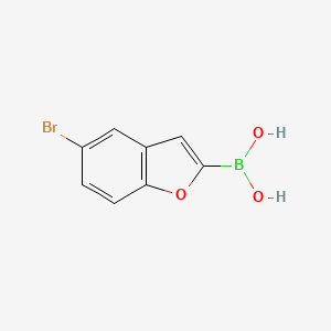 Chemical structure of (5-Bromobenzofuran-2-YL)Boronic Acid