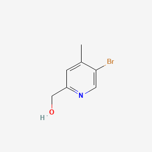 Chemical structure of (5-Bromo-4-methylpyridin-2-yl)methanol
