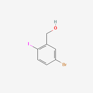 Chemical structure of (5-Bromo-2-iodophenyl)methanol