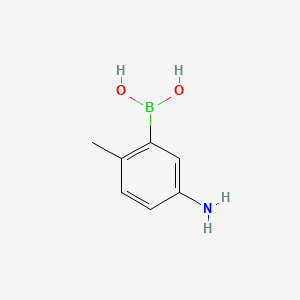 Chemical structure of (5-AMino-2-Methylphenyl)boronic acid