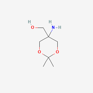 Chemical structure of (5-Amino-2,2-dimethyl-1,3-dioxan-5-yl)methanol