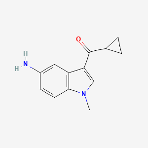 Chemical structure of (5-Amino-1-methyl-1H-indol-3-yl)(cyclopropyl)methanone
