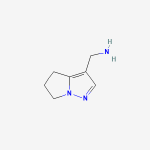 Chemical structure of (5,6-Dihydro-4H-pyrrolo[1,2-b]pyrazol-3-yl)methanamine
