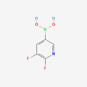 Chemical structure of (5,6-Difluoropyridin-3-yl)boronic acid