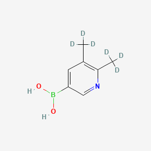 Chemical structure of (5,6-Dimethyl-d6)-pyridine-3-boronic acid