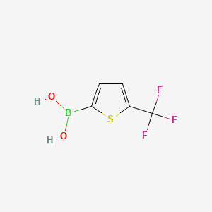 Chemical structure of (5-(Trifluoromethyl)thiophen-2-yl)boronic acid