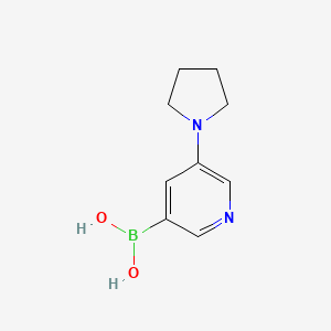 Chemical structure of (5-(Pyrrolidin-1-yl)pyridin-3-yl)boronic acid