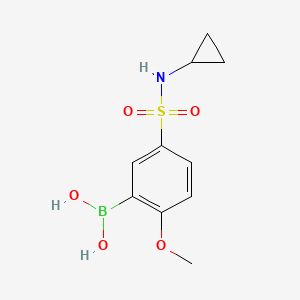 Chemical structure of (5-(N-Cyclopropylsulfamoyl)-2-methoxyphenyl)boronic acid