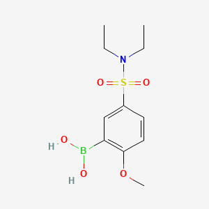 Chemical structure of (5-(N,N-diethylsulfamoyl)-2-methoxyphenyl)boronic acid