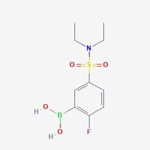 Chemical structure of (5-(N,N-diethylsulfamoyl)-2-fluorophenyl)boronic acid