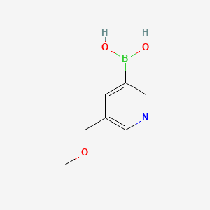 Chemical structure of (5-(Methoxymethyl)pyridin-3-yl)boronic acid