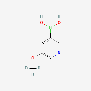 Chemical structure of 5-(Methoxy-d3)-pyridine-3-boronic acid